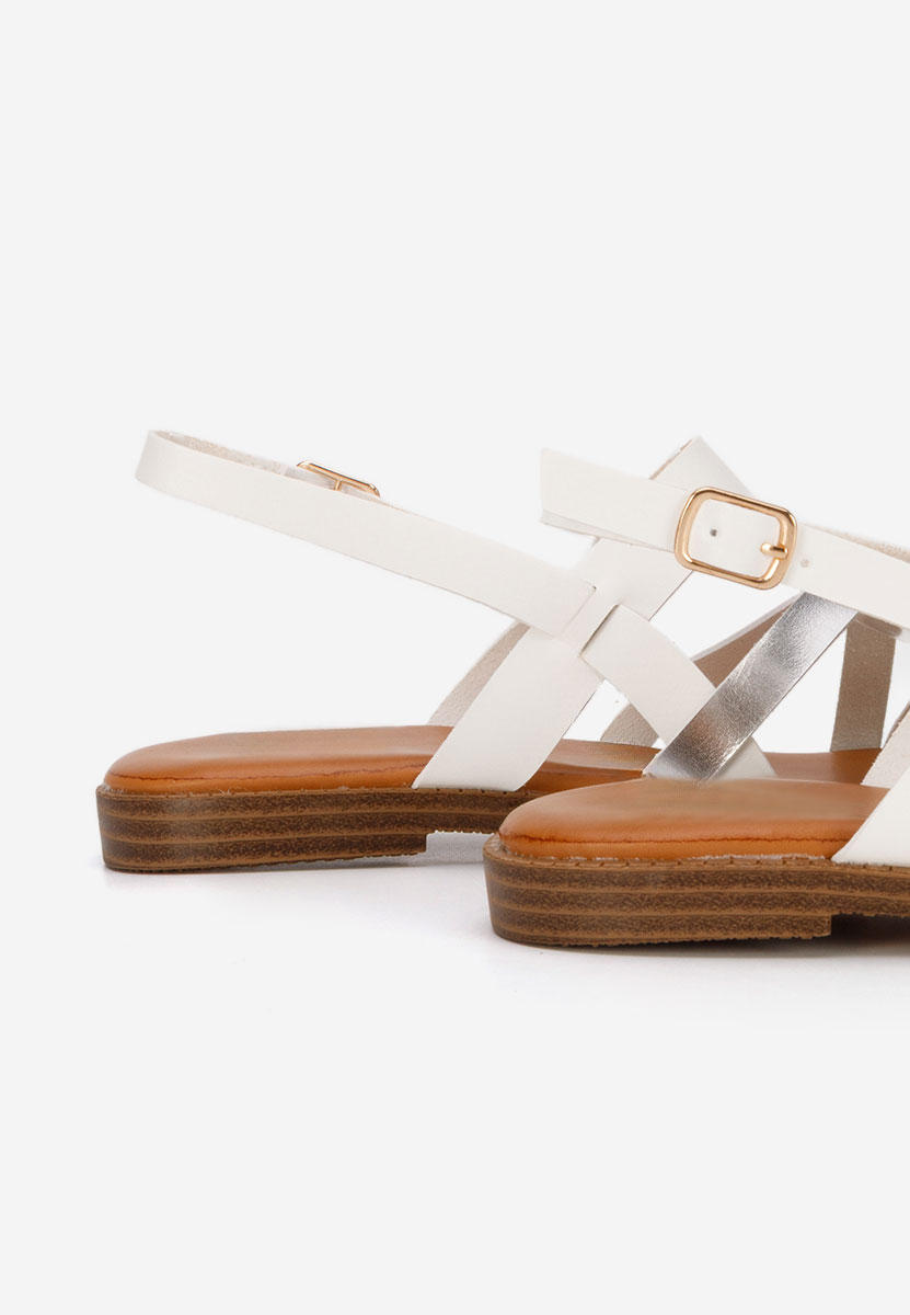 Sandale fara toc Zilky albe
