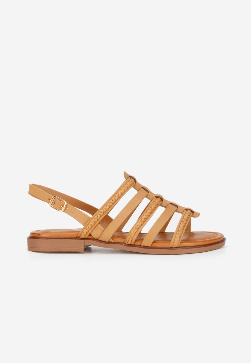 Sandale fara toc Aminta kaki