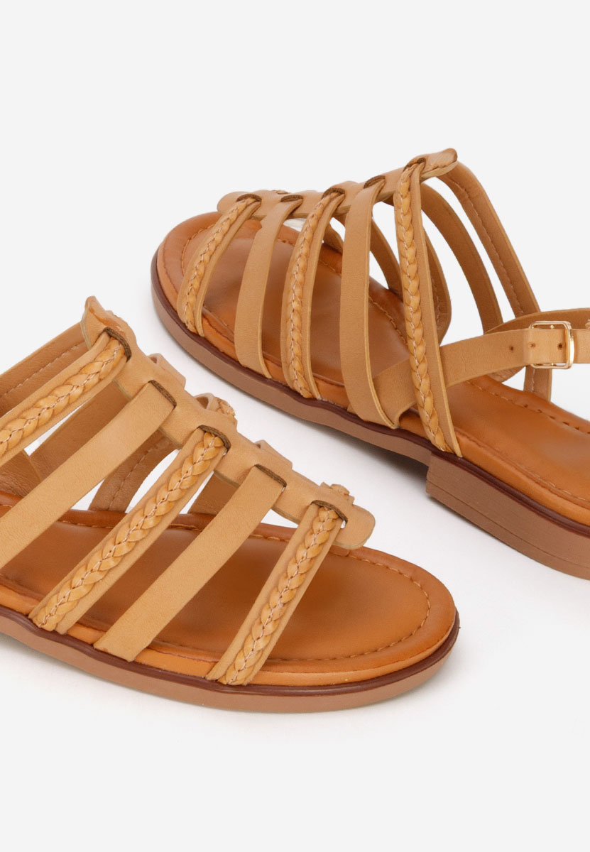 Sandale fara toc Aminta kaki