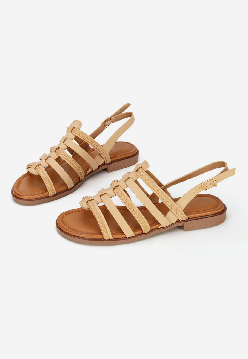 Sandale fara toc Aminta bej