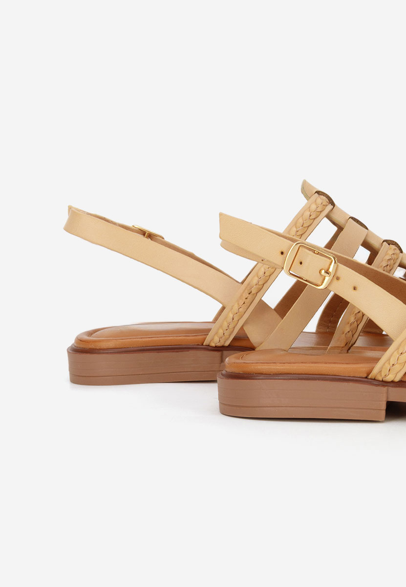 Sandale fara toc Aminta bej