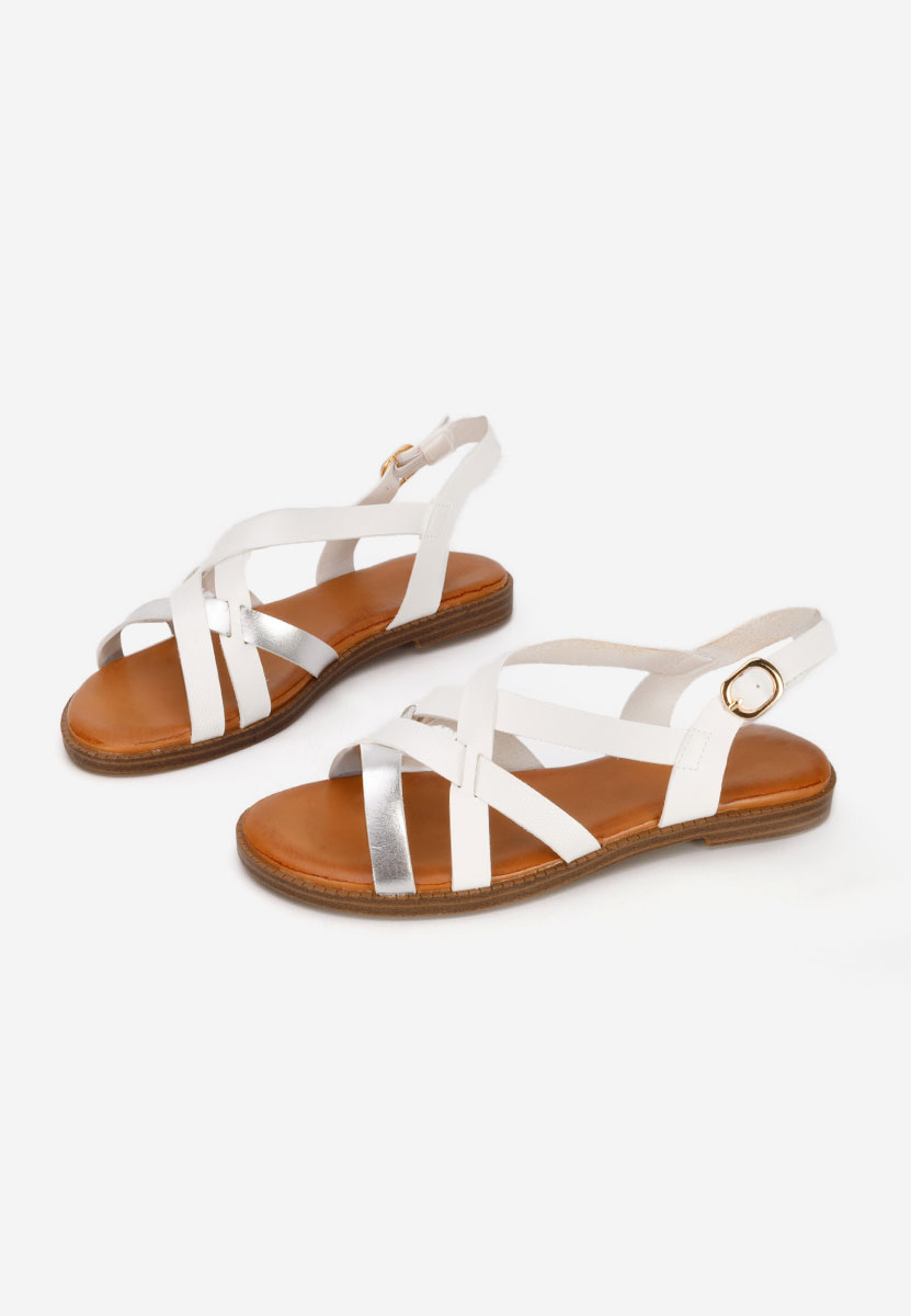 Sandale fara toc Latifia albe