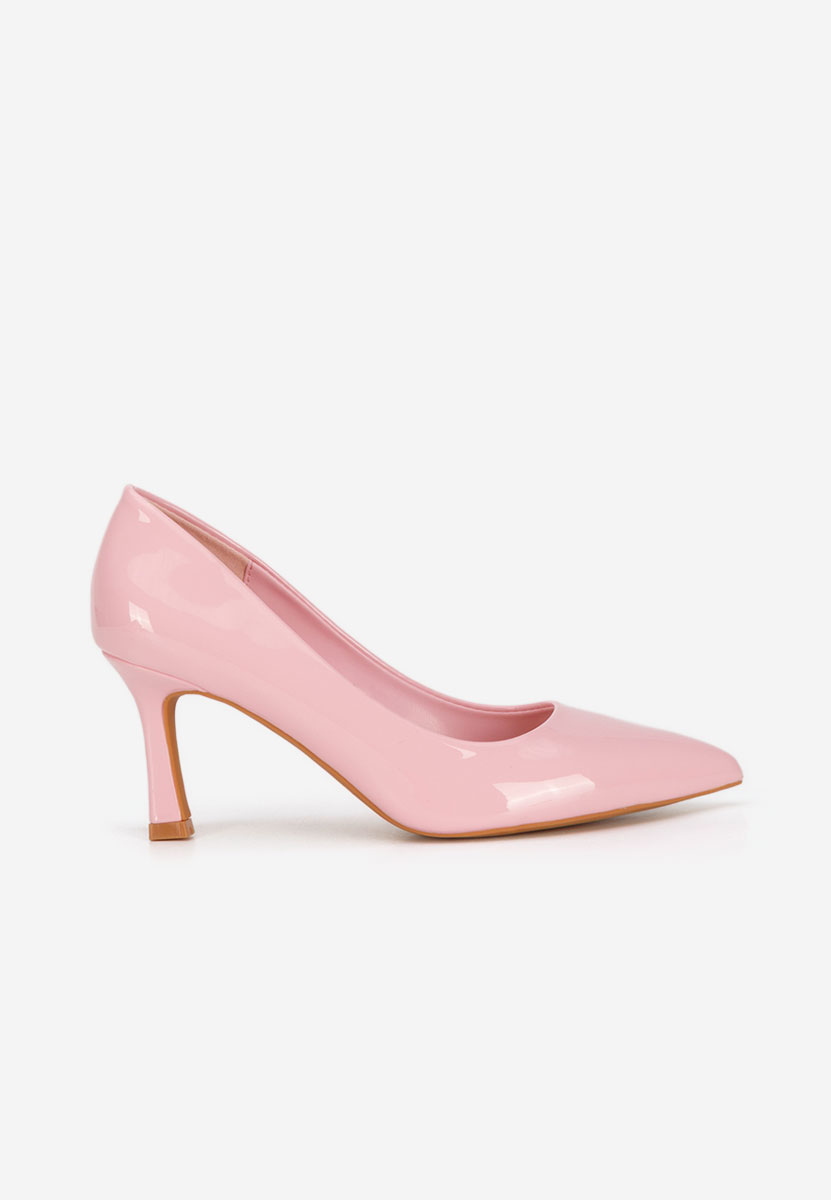 Pantofi cu toc subtire Patricka roz