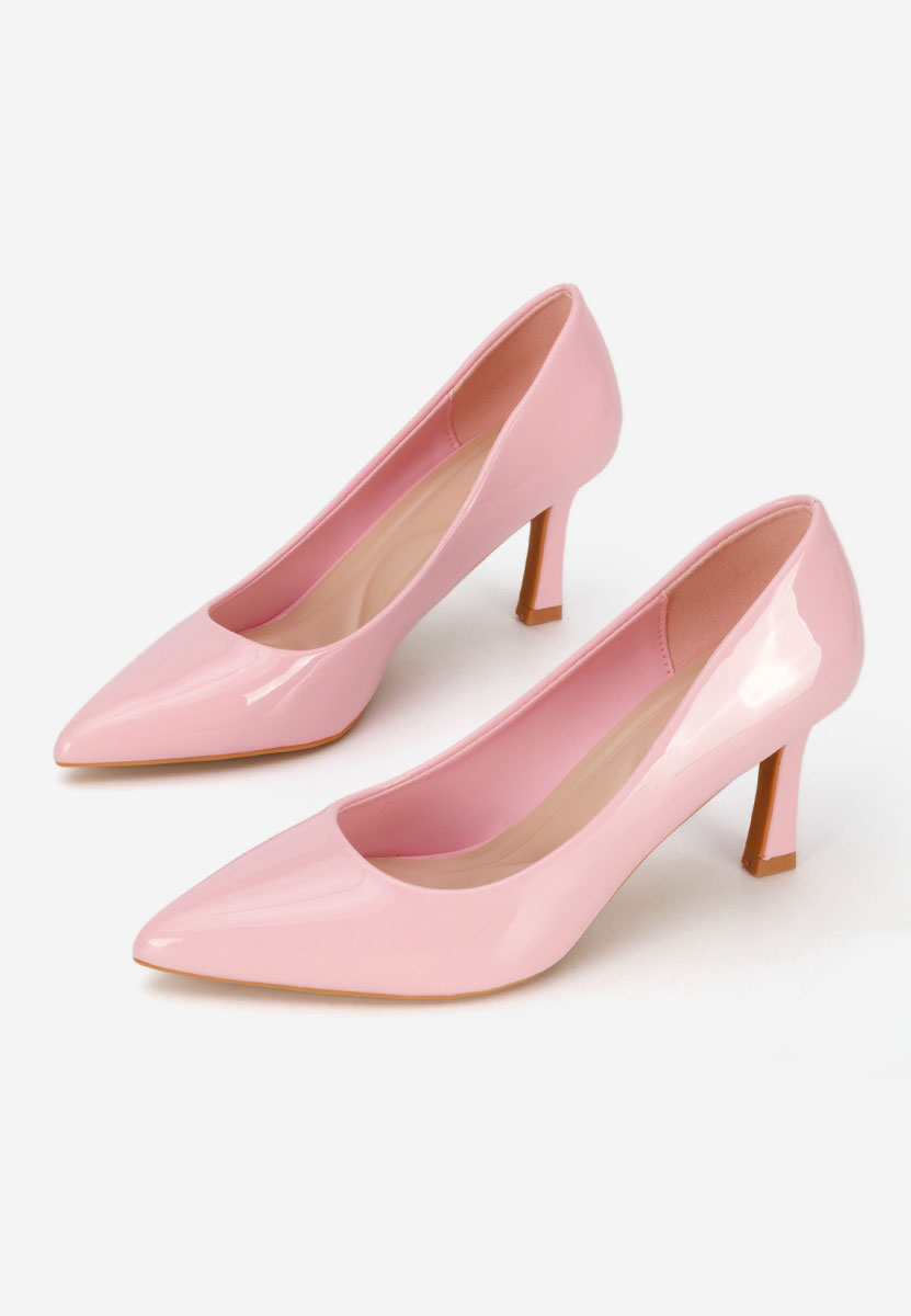Pantofi cu toc subtire Patricka roz