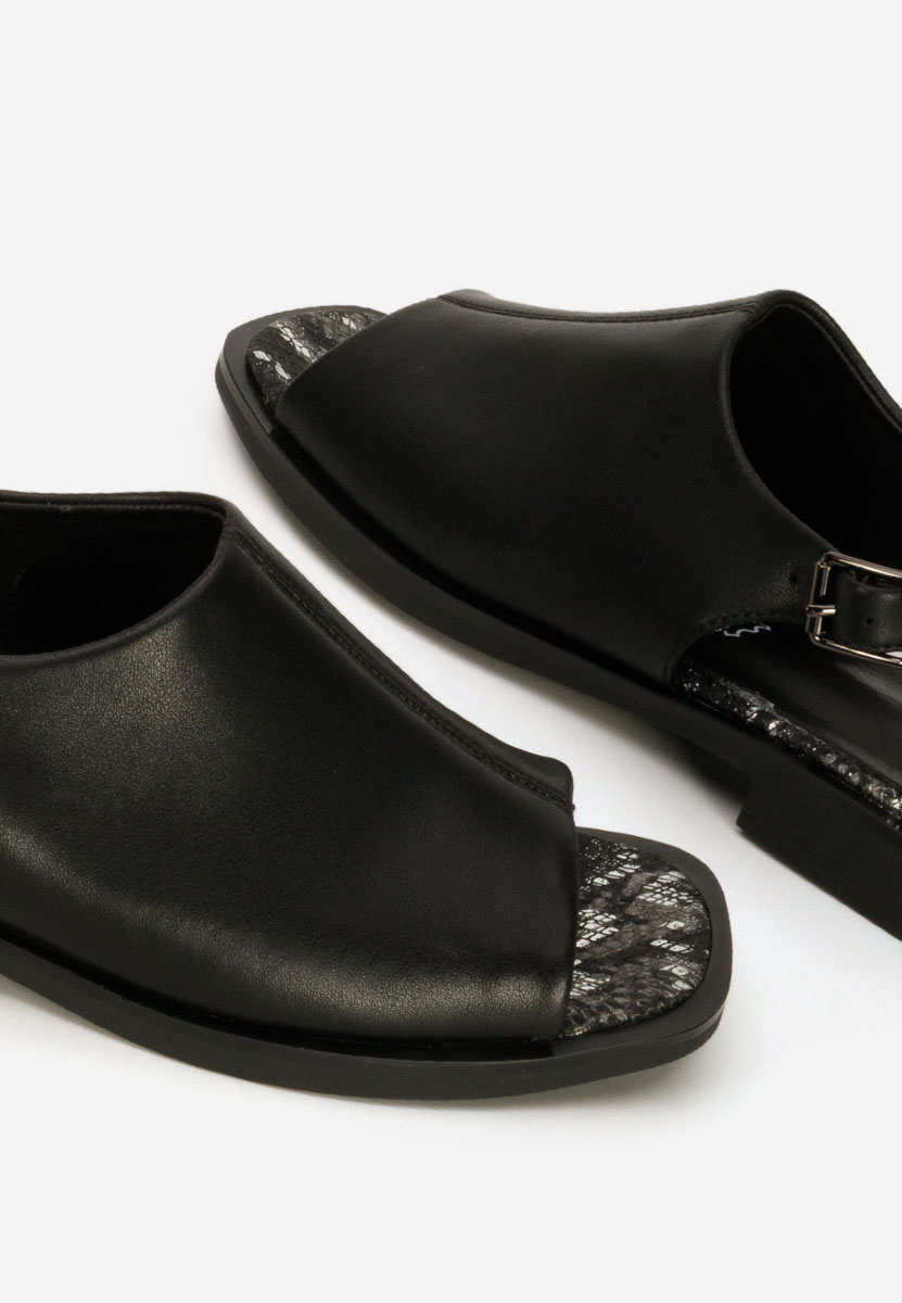 Sandale dama piele Saryna negre