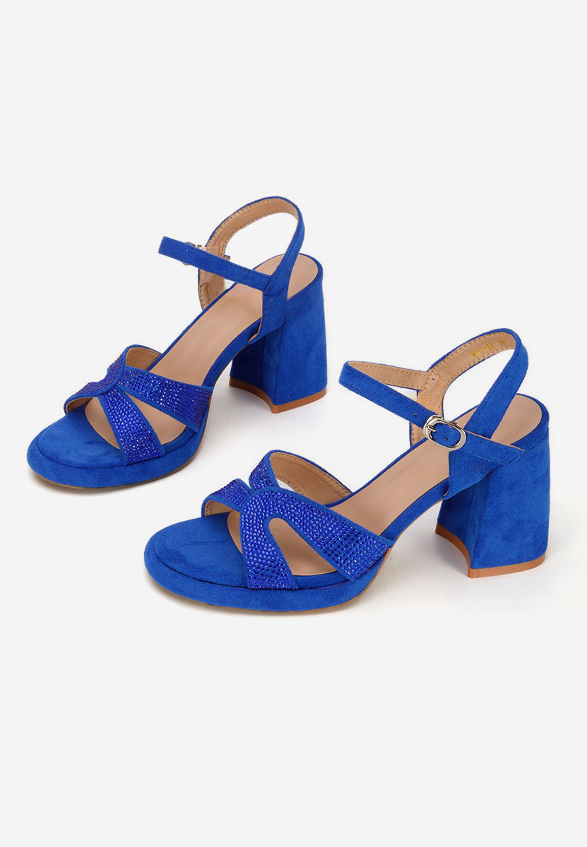 Sandale cu toc gros Madrigal navy