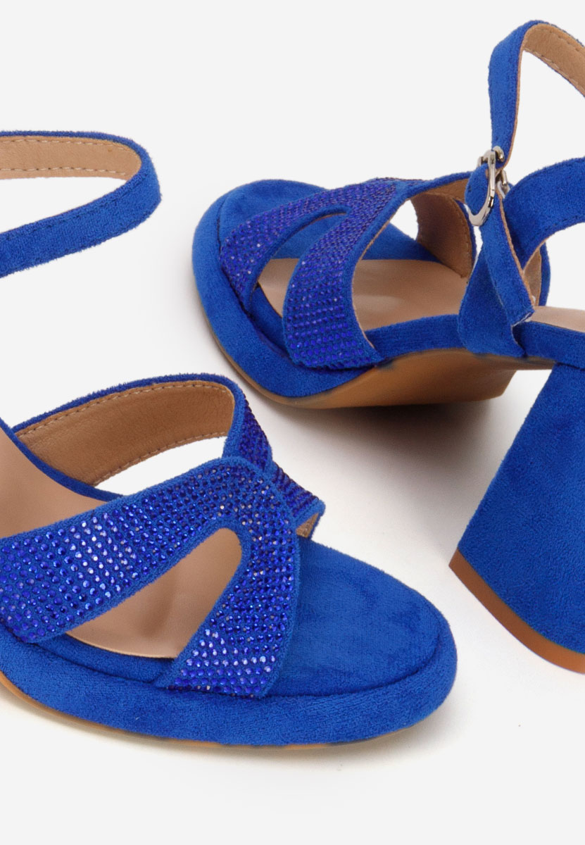 Sandale cu toc gros Madrigal navy