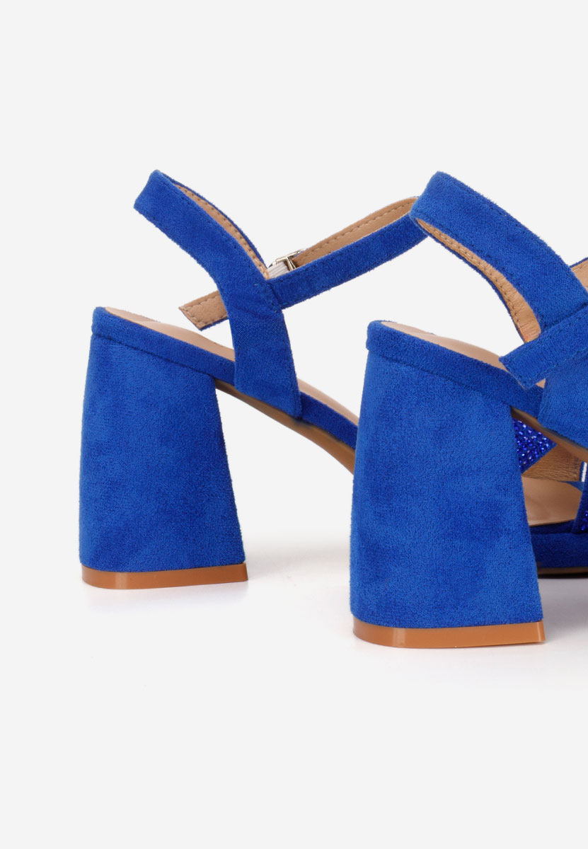 Sandale cu toc gros Madrigal navy