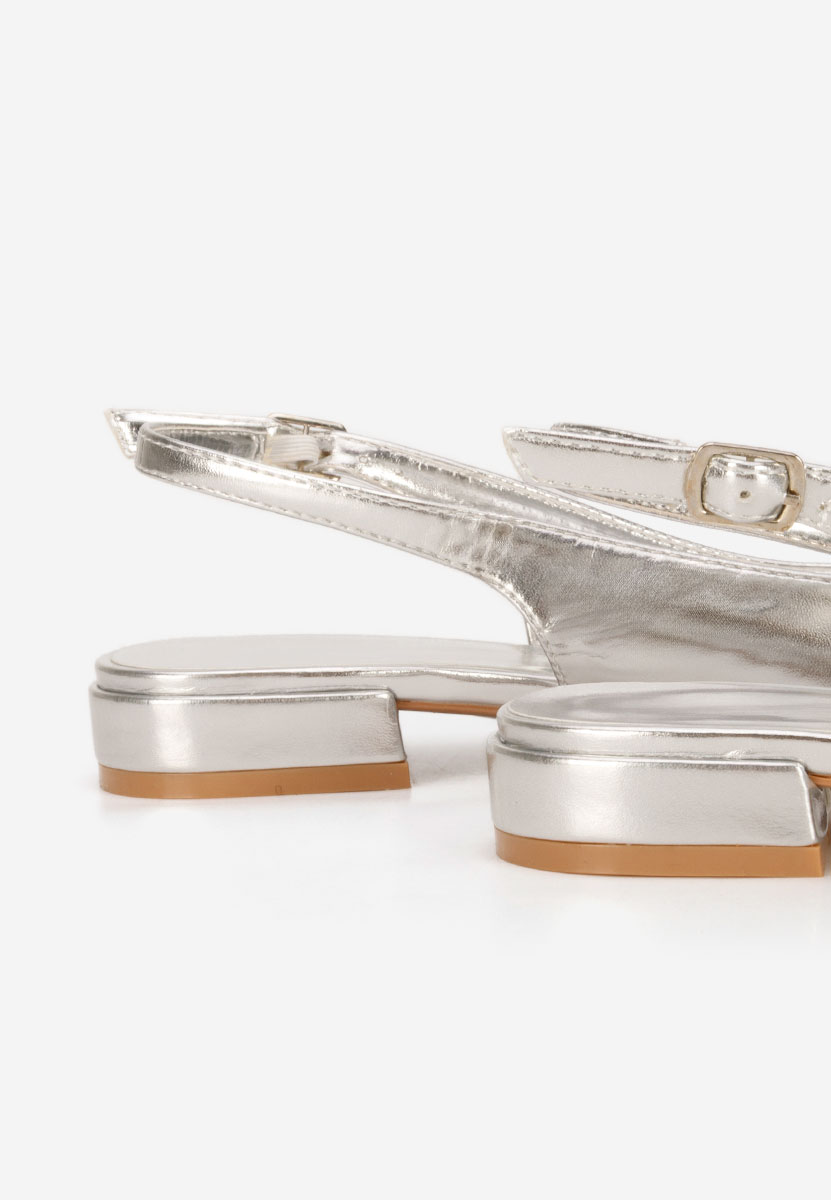 Pantofi slingback Navoia argintii