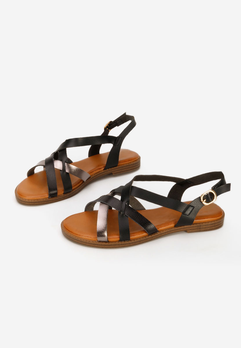 Sandale fara toc Latifia negre