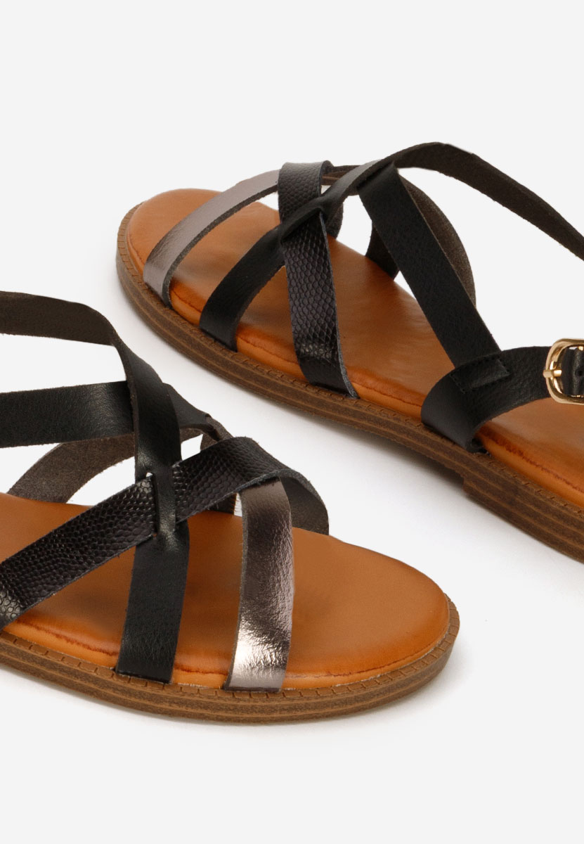 Sandale fara toc Latifia negre