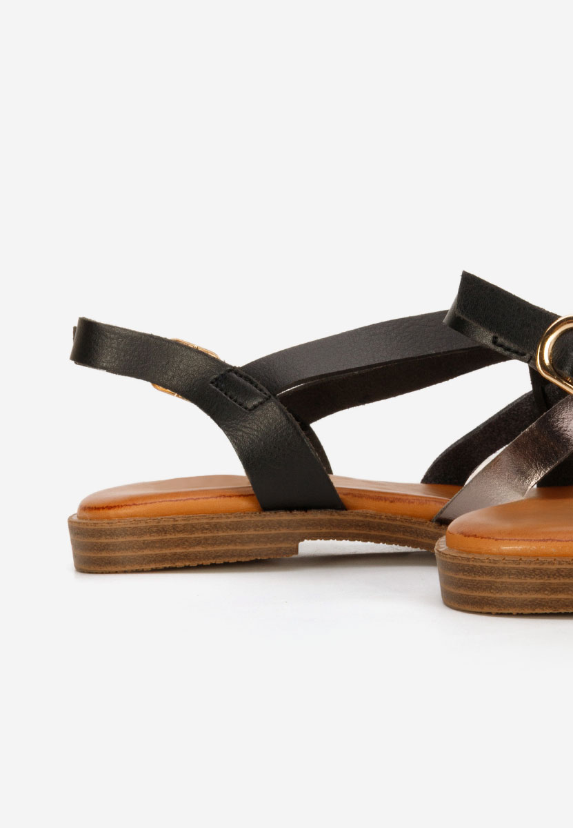 Sandale fara toc Latifia negre