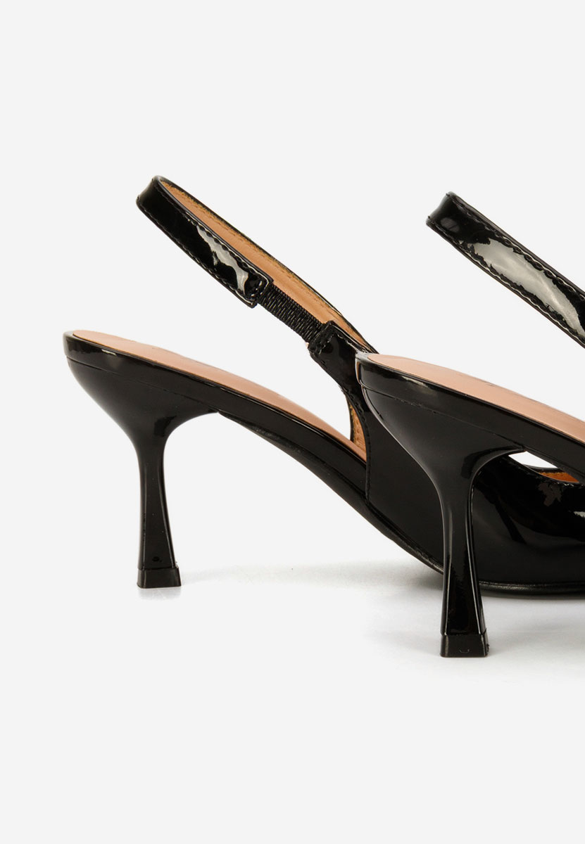 Pantofi slingback Laurina negri