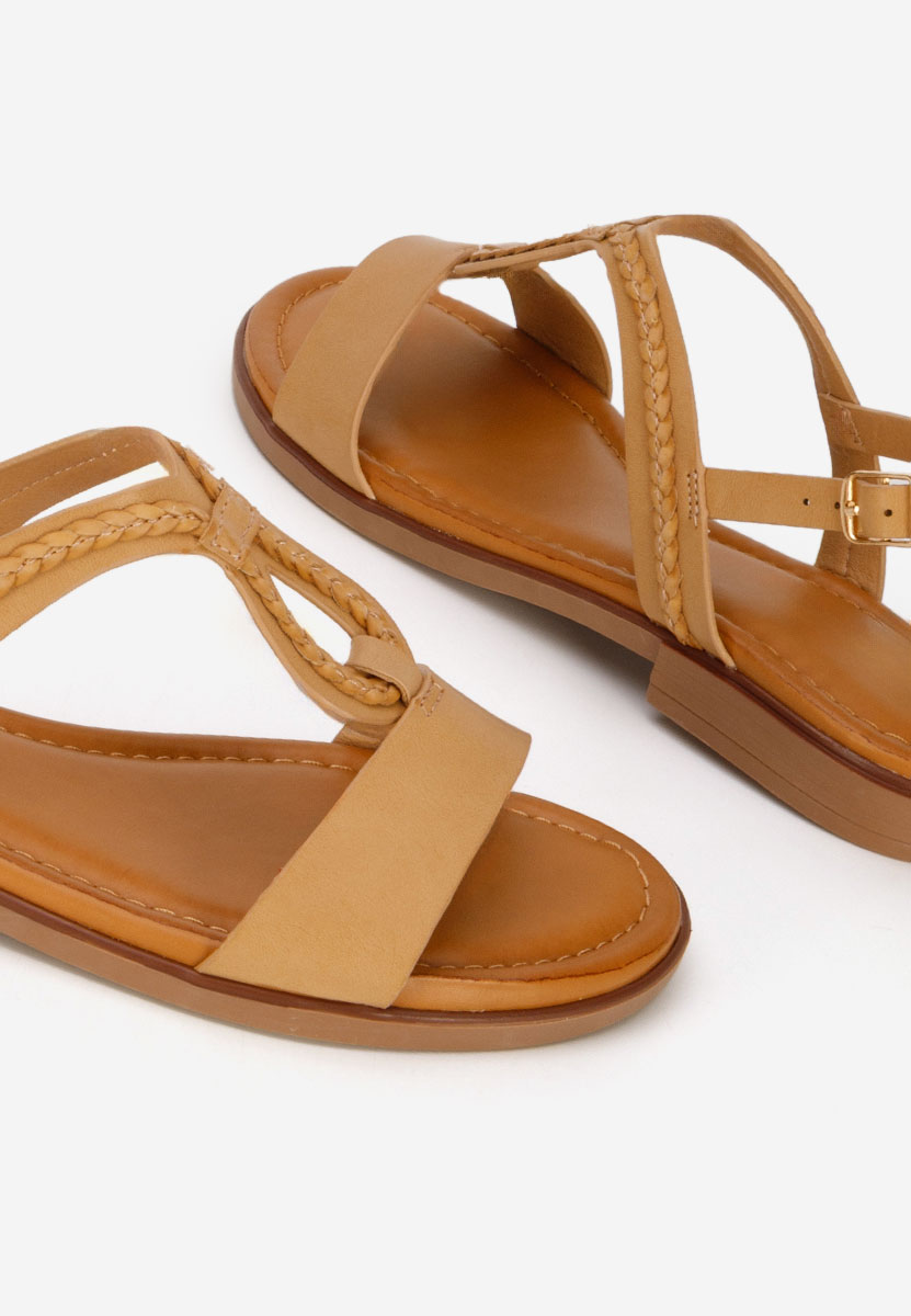 Sandale fara toc Colida kaki