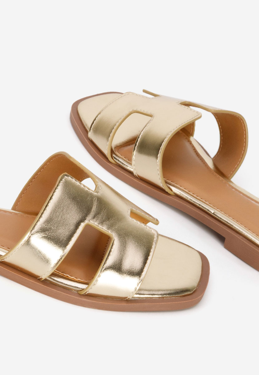 Papuci fara toc Lecya aurii