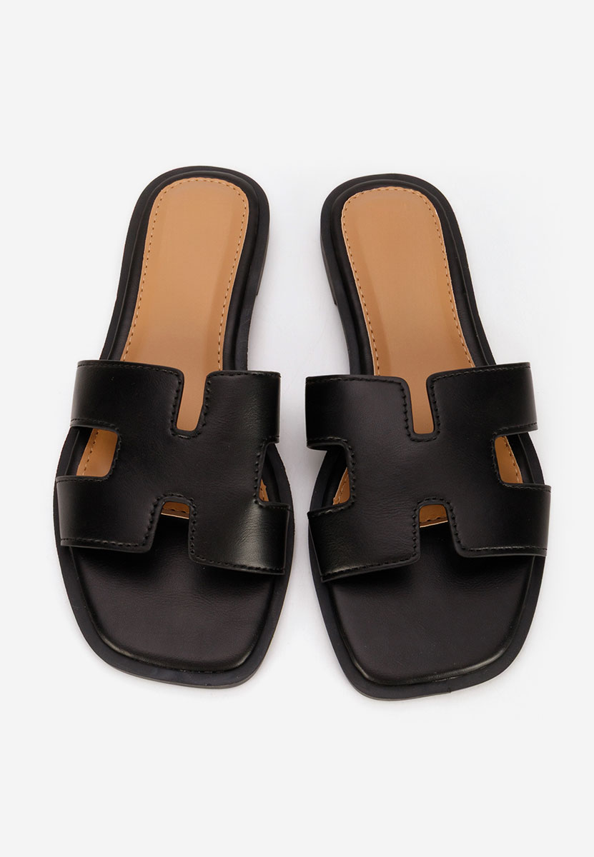 Papuci fara toc Lecya negri