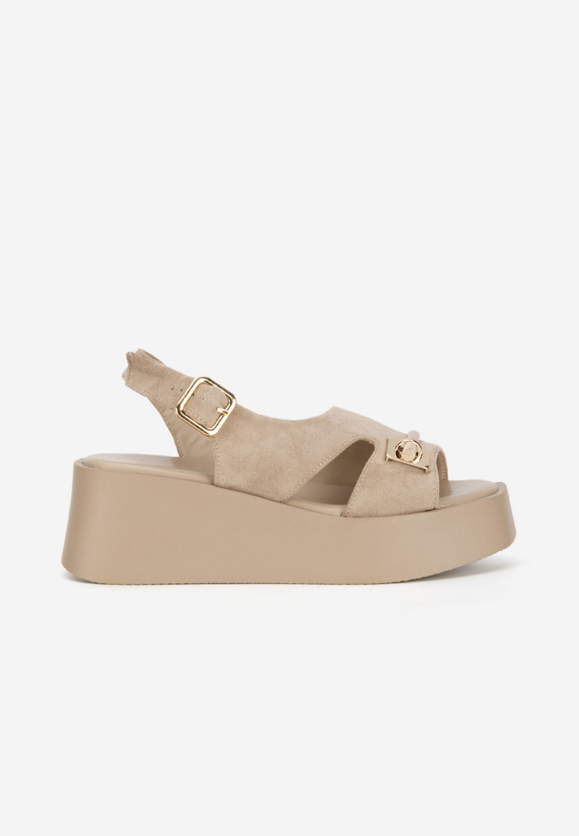 Sandale cu platforma Levy kaki