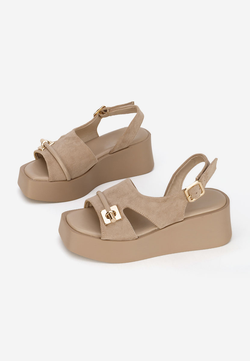 Sandale cu platforma Levy kaki