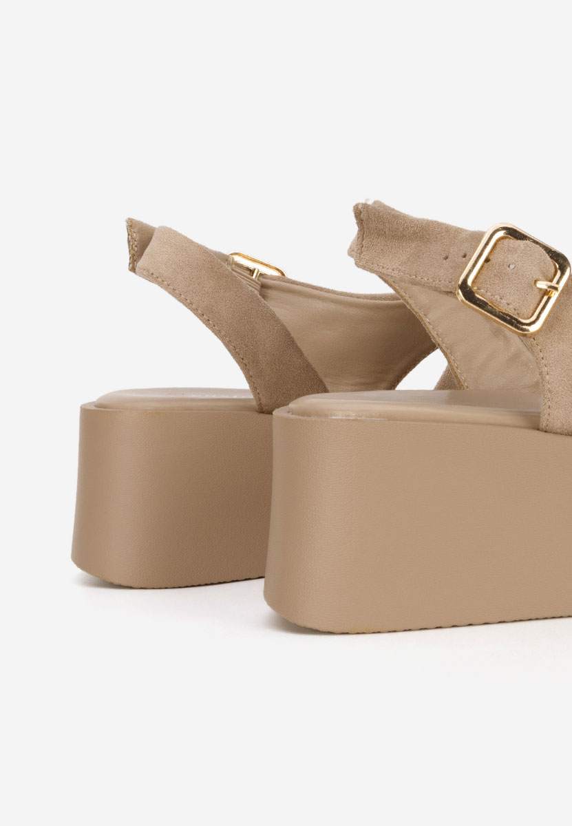 Sandale cu platforma Levy kaki