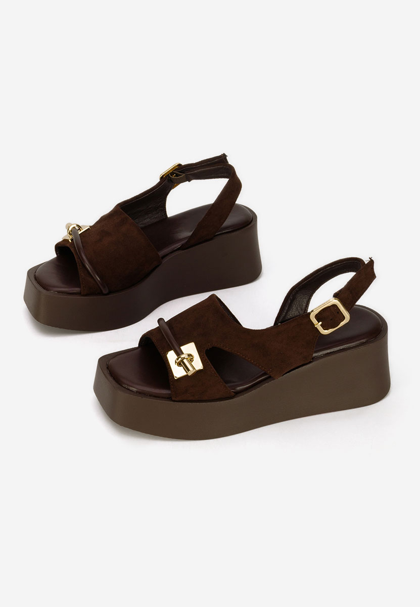 Sandale cu platforma Levy maro