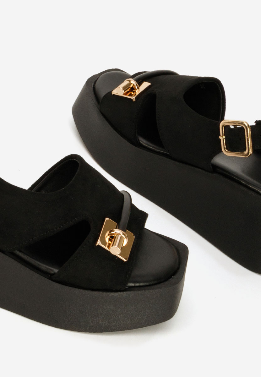 Sandale cu platforma Levy negre