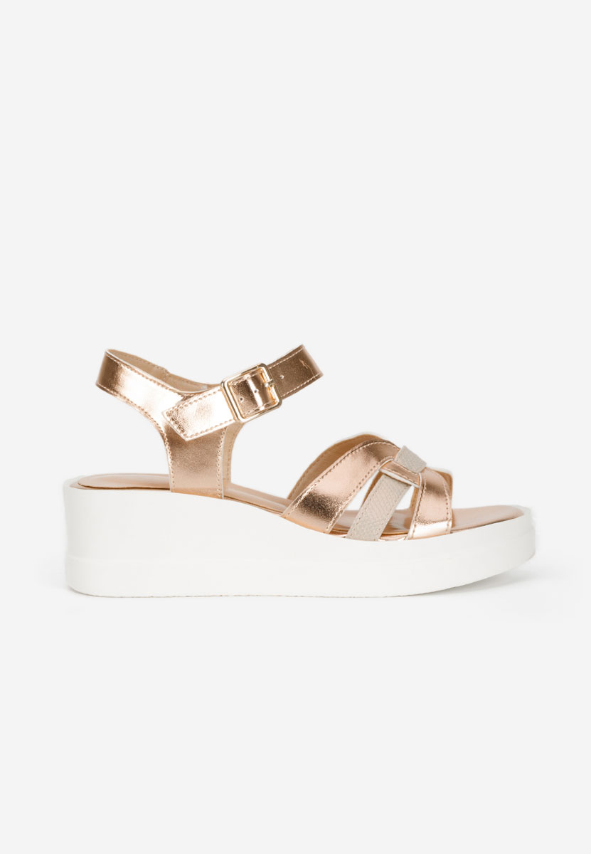 Sandale cu platforma Barkita champagne