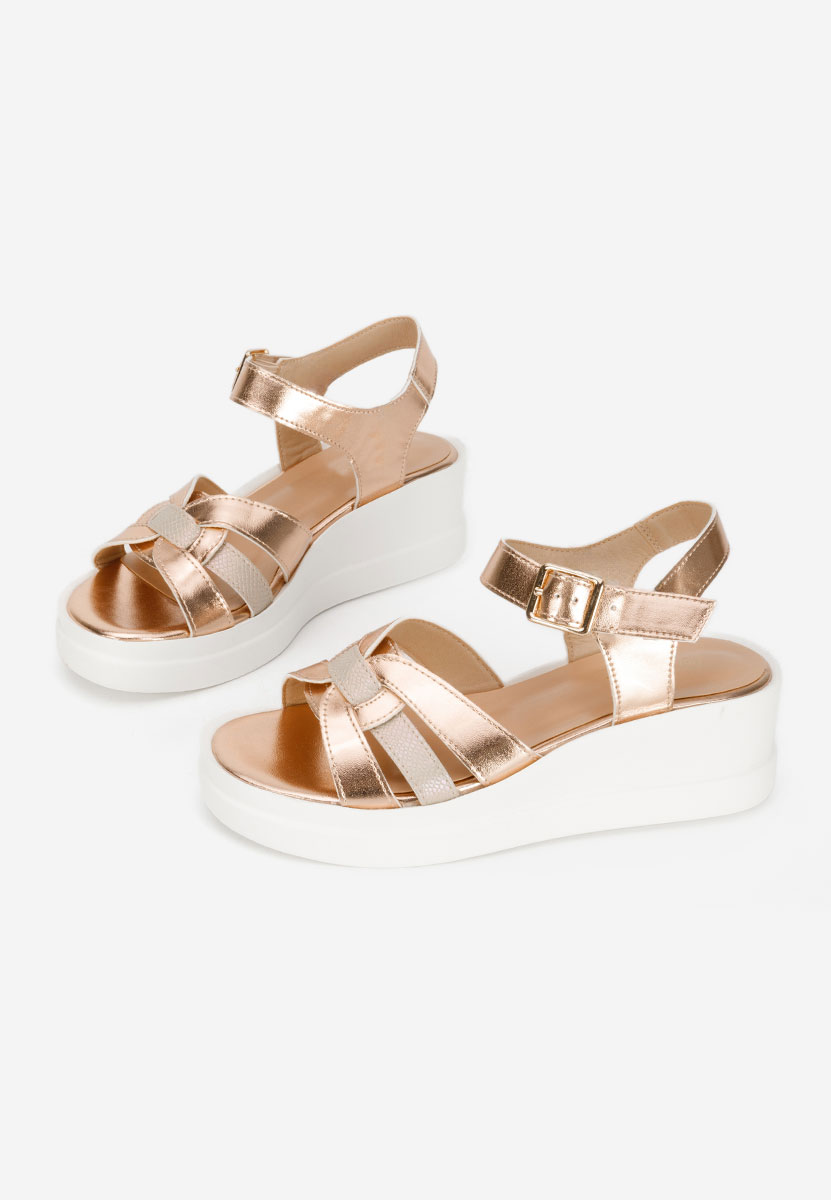 Sandale cu platforma Barkita champagne