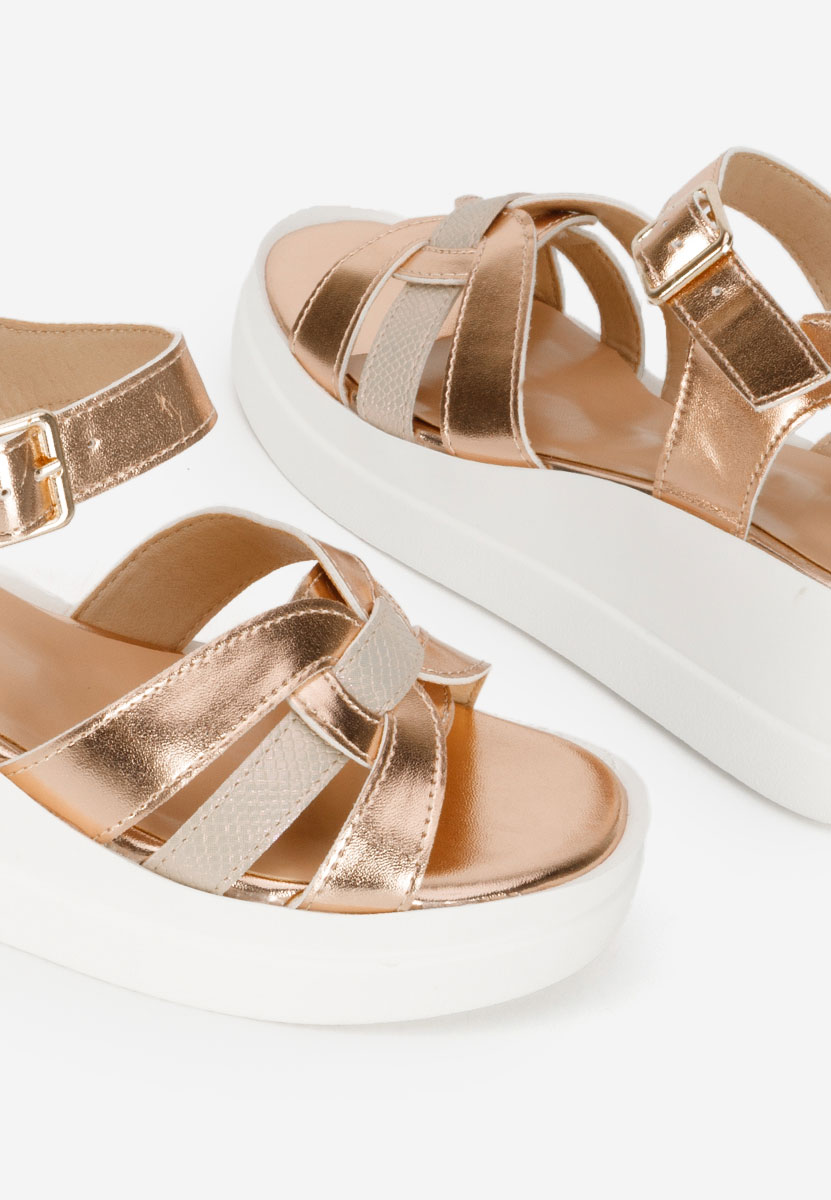 Sandale cu platforma Barkita champagne