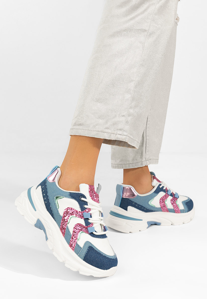 Sneakers cu platformă Odinea denim