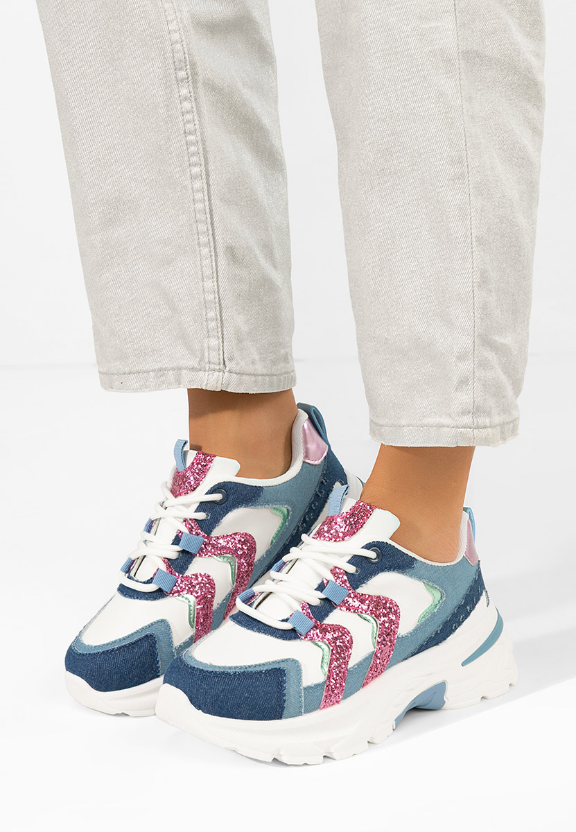 Sneakers cu platformă Odinea denim