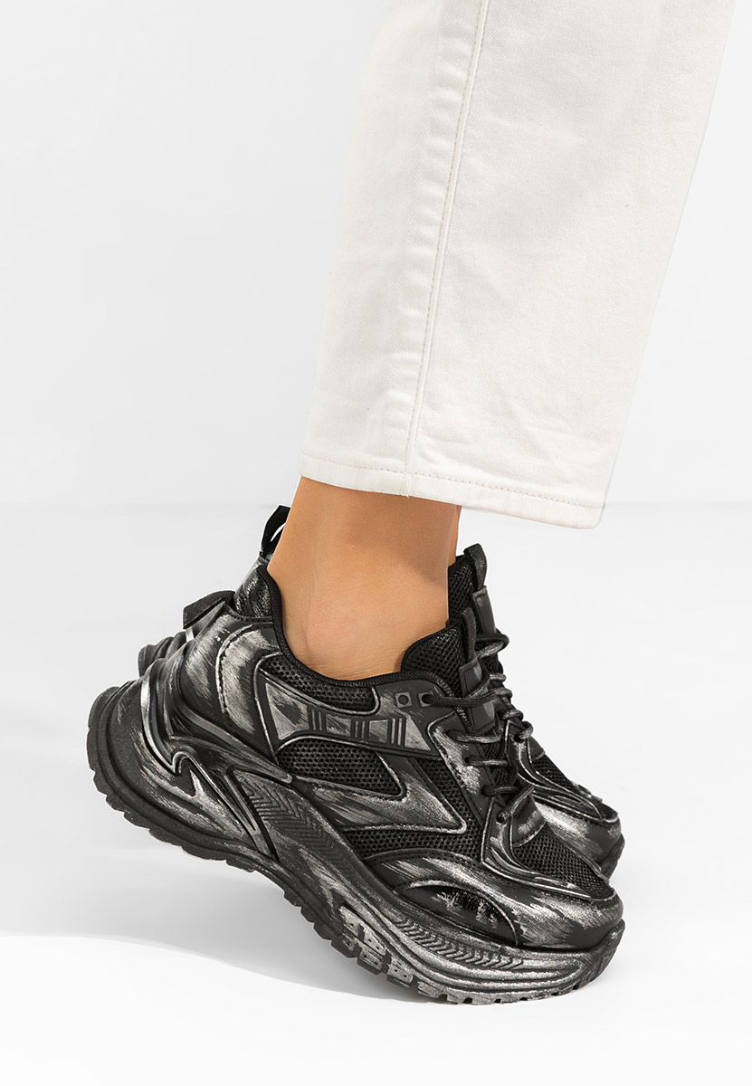 Sneakers cu platforma Kellee negri