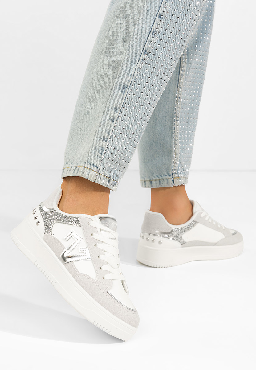 Sneakers dama Taunya albi