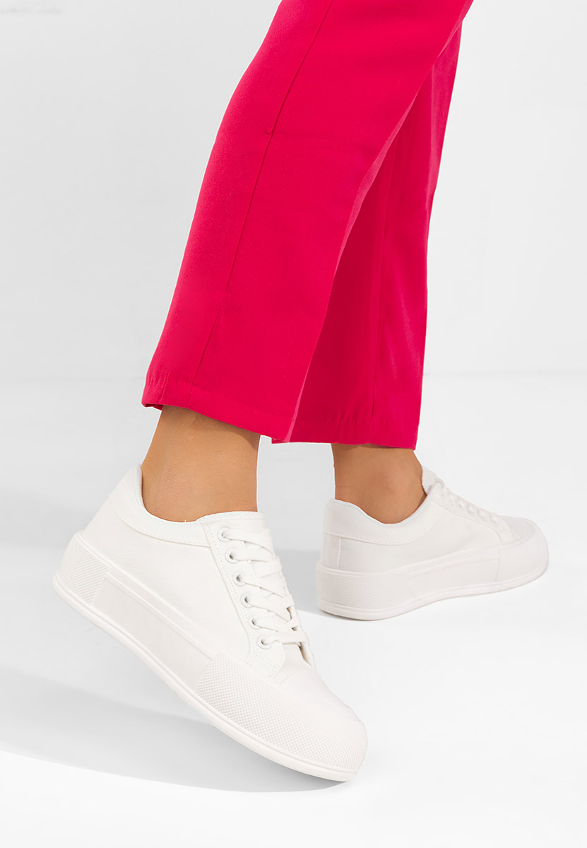 Tenisi cu platformă Antonea albi