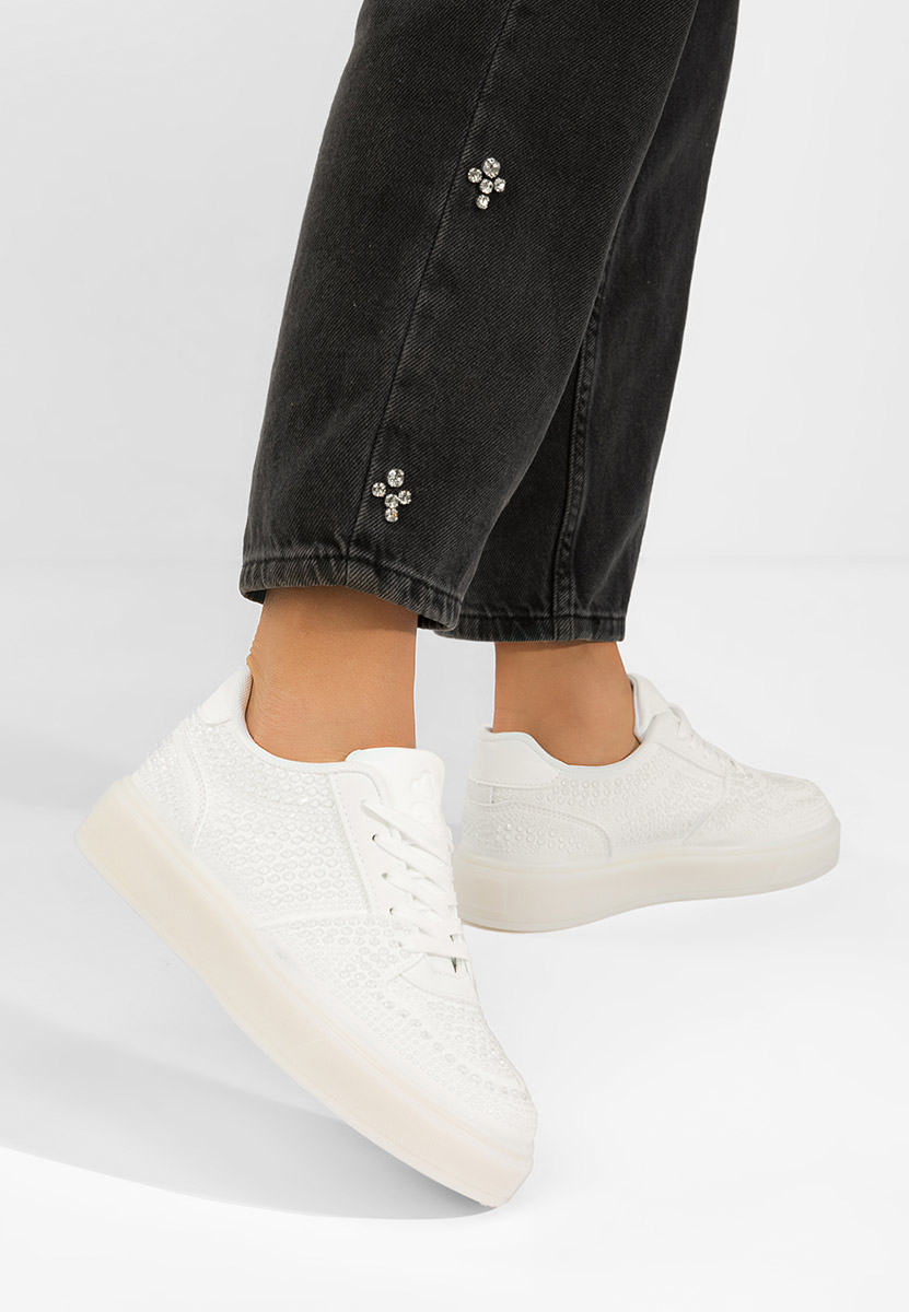 Sneakers dama Olivina albi