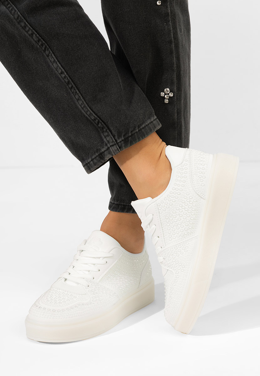 Sneakers dama Olivina albi