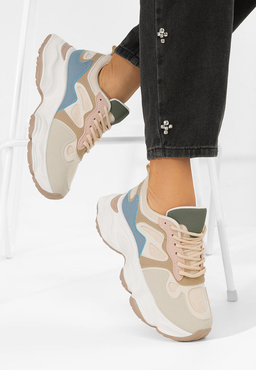 Sneakers cu platformă Glavora multicolori