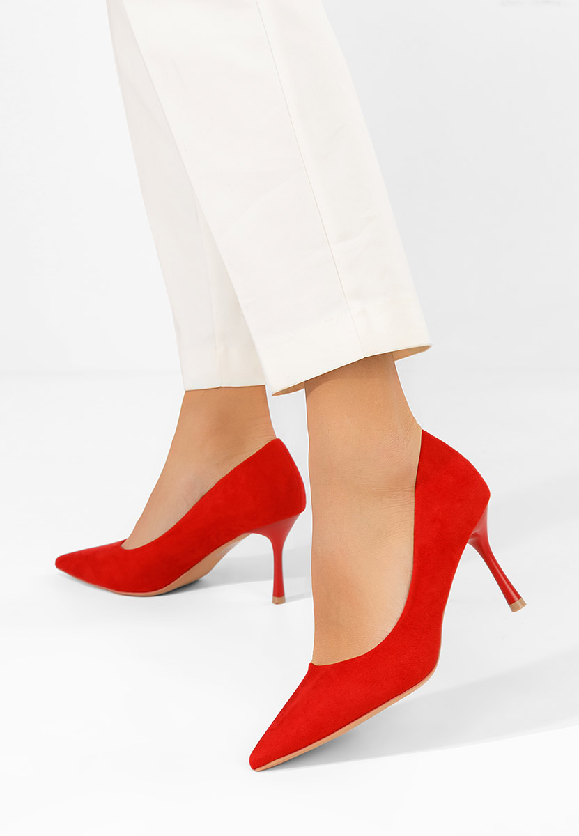 Pantofi cu toc stiletto Antoneia rosii