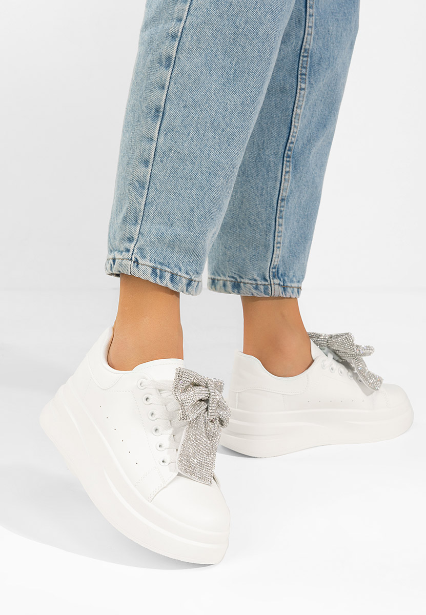 Sneakers cu platformă Anitta albi