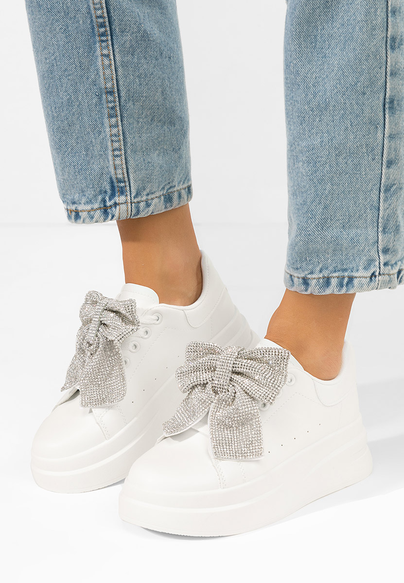 Sneakers cu platformă Anitta albi