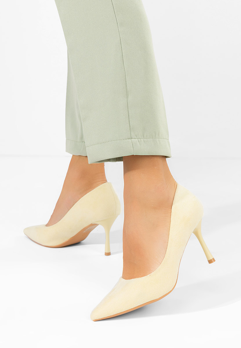 Pantofi cu toc stiletto Antoneia galbeni