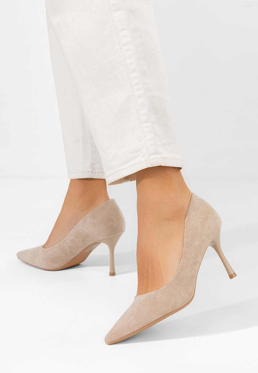Pantofi cu toc stiletto Antoneia bej