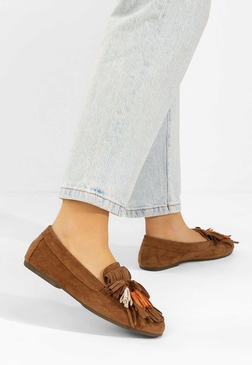 Mocasini dama Sedania camel