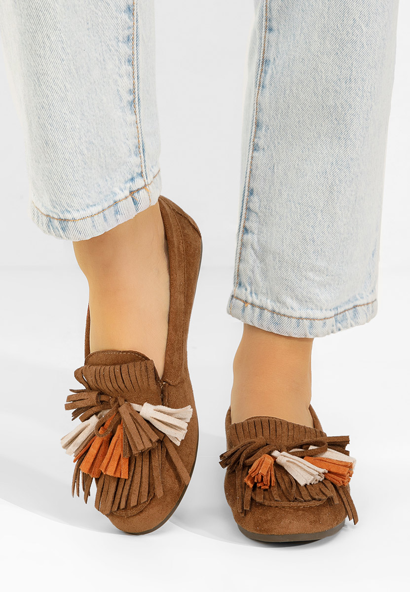 Mocasini dama Sedania camel