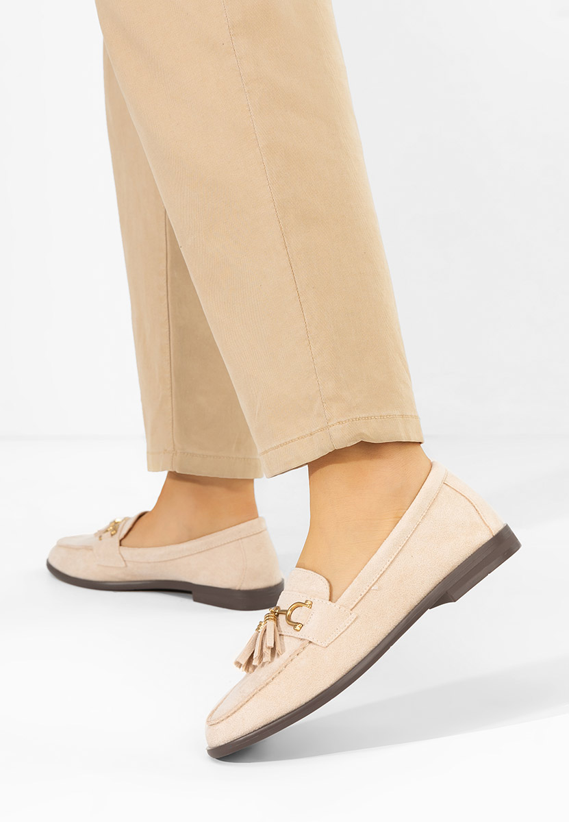 Mocasini dama Reeia bej