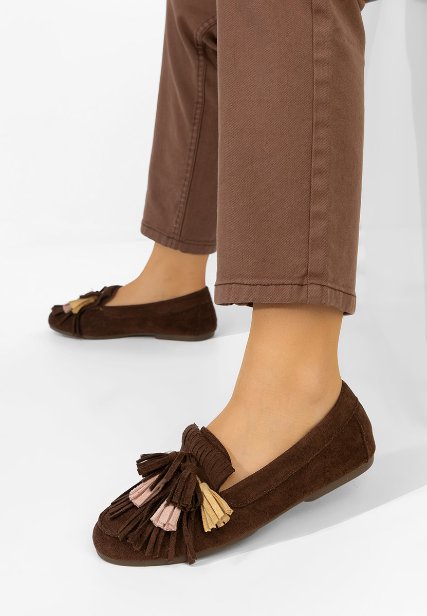 Mocasini dama Sedania maro