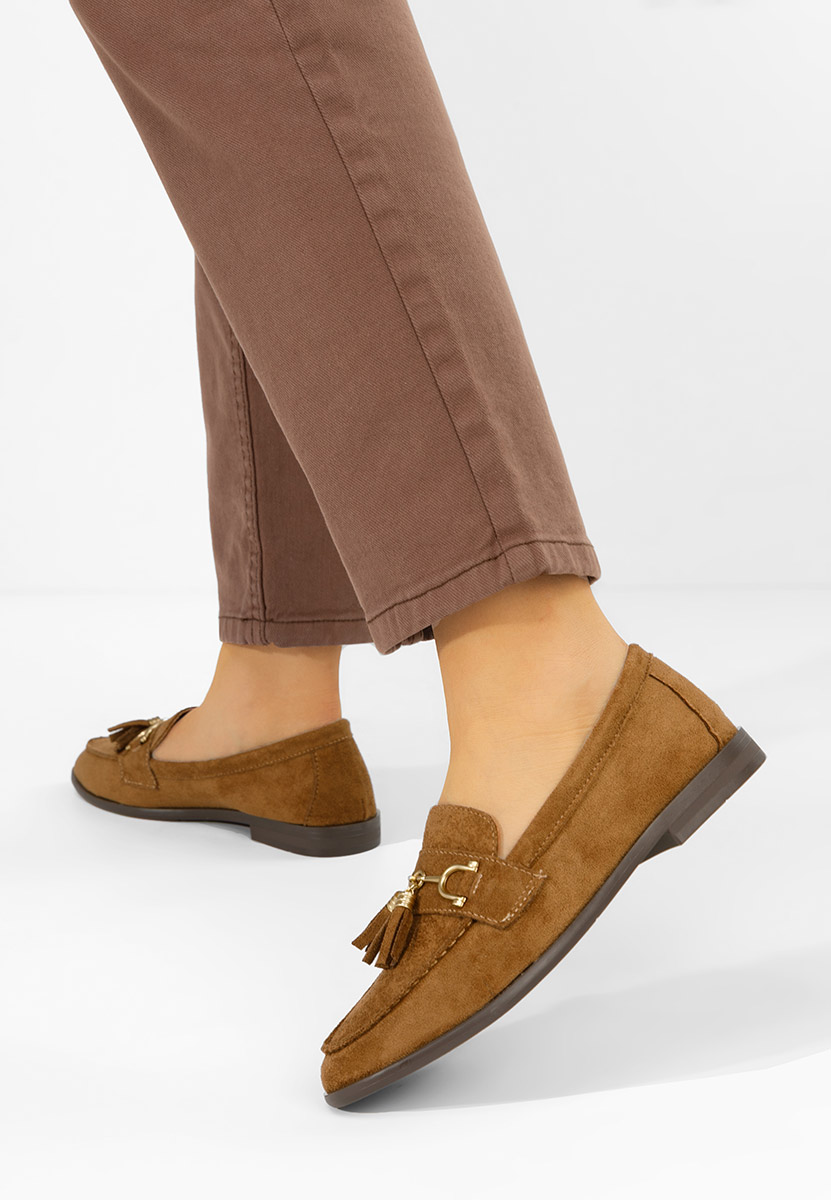 Mocasini dama Reeia camel
