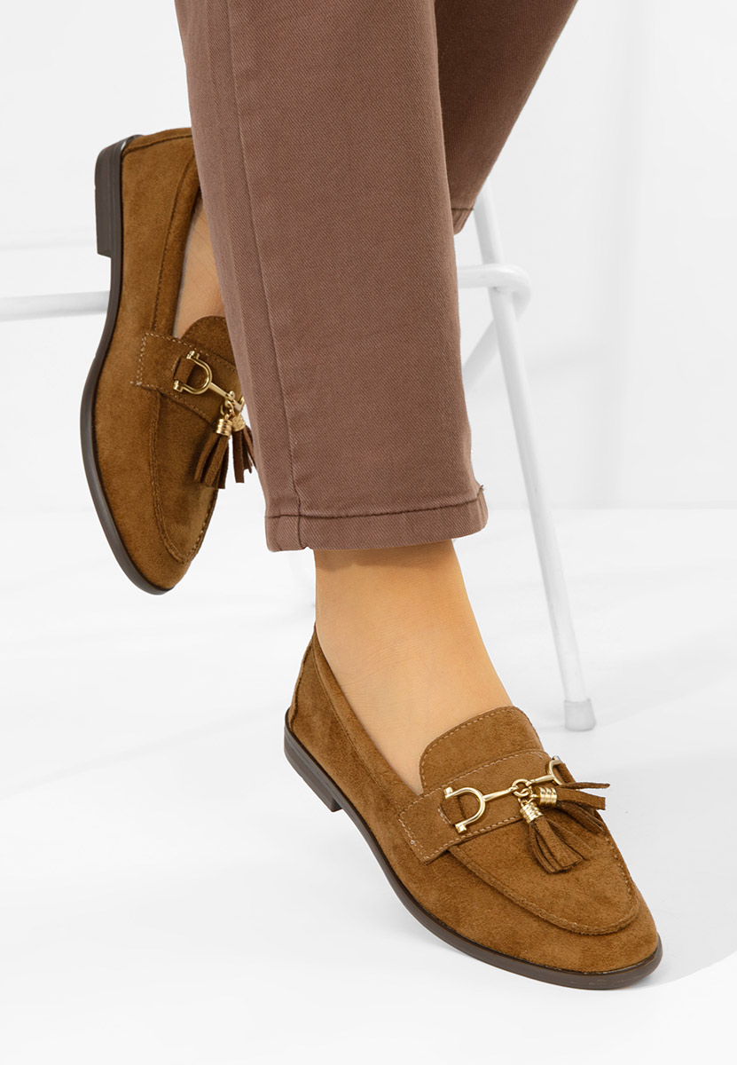 Mocasini dama Reeia camel