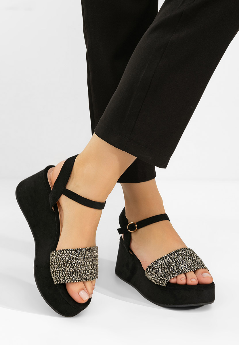 Sandale cu platformă Yvania negre