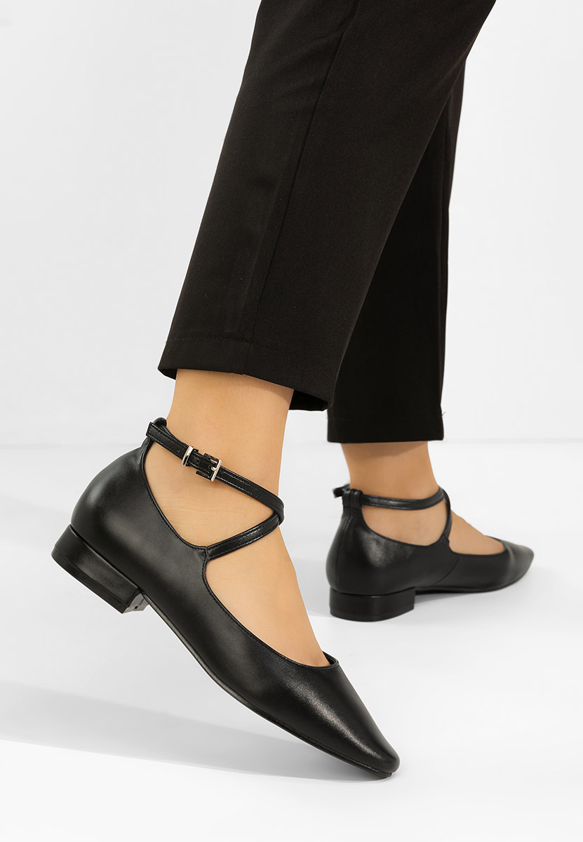 Pantofi cu toc mic Hurania negri