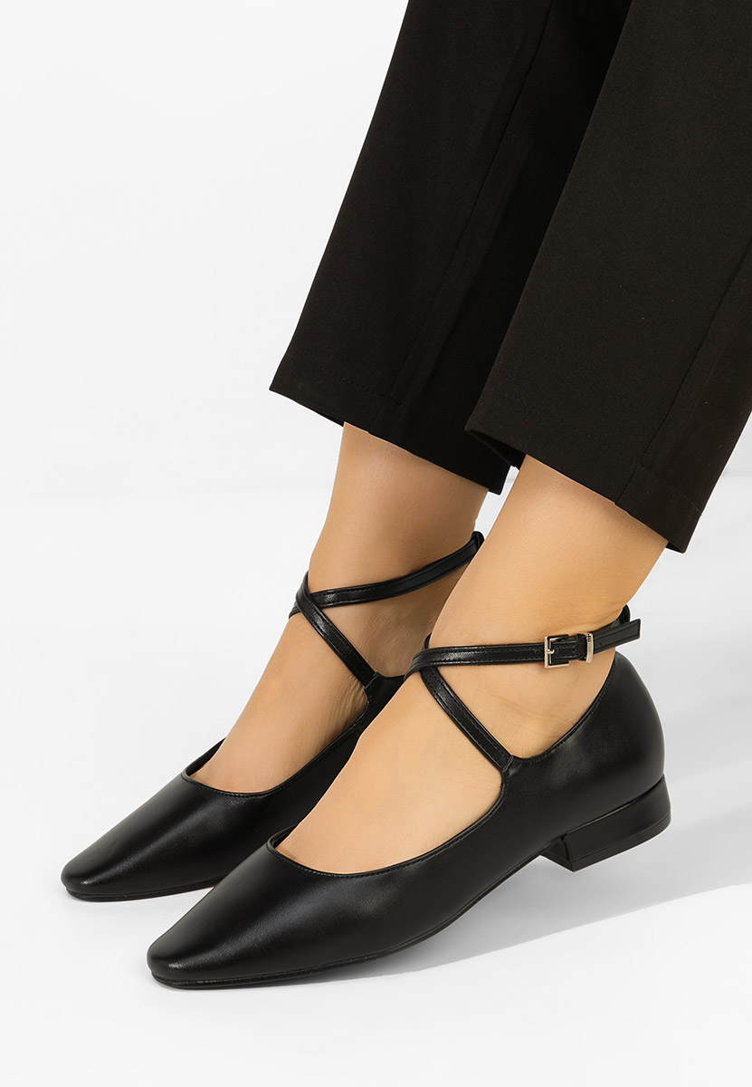 Pantofi cu toc mic Hurania negri